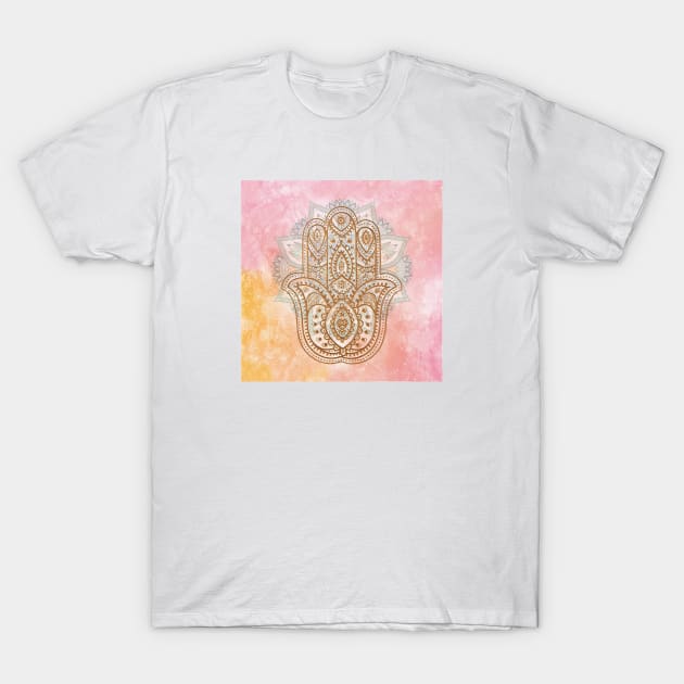 Hamsa - Hand of Fatiman Protection T-Shirt by MysticMagpie